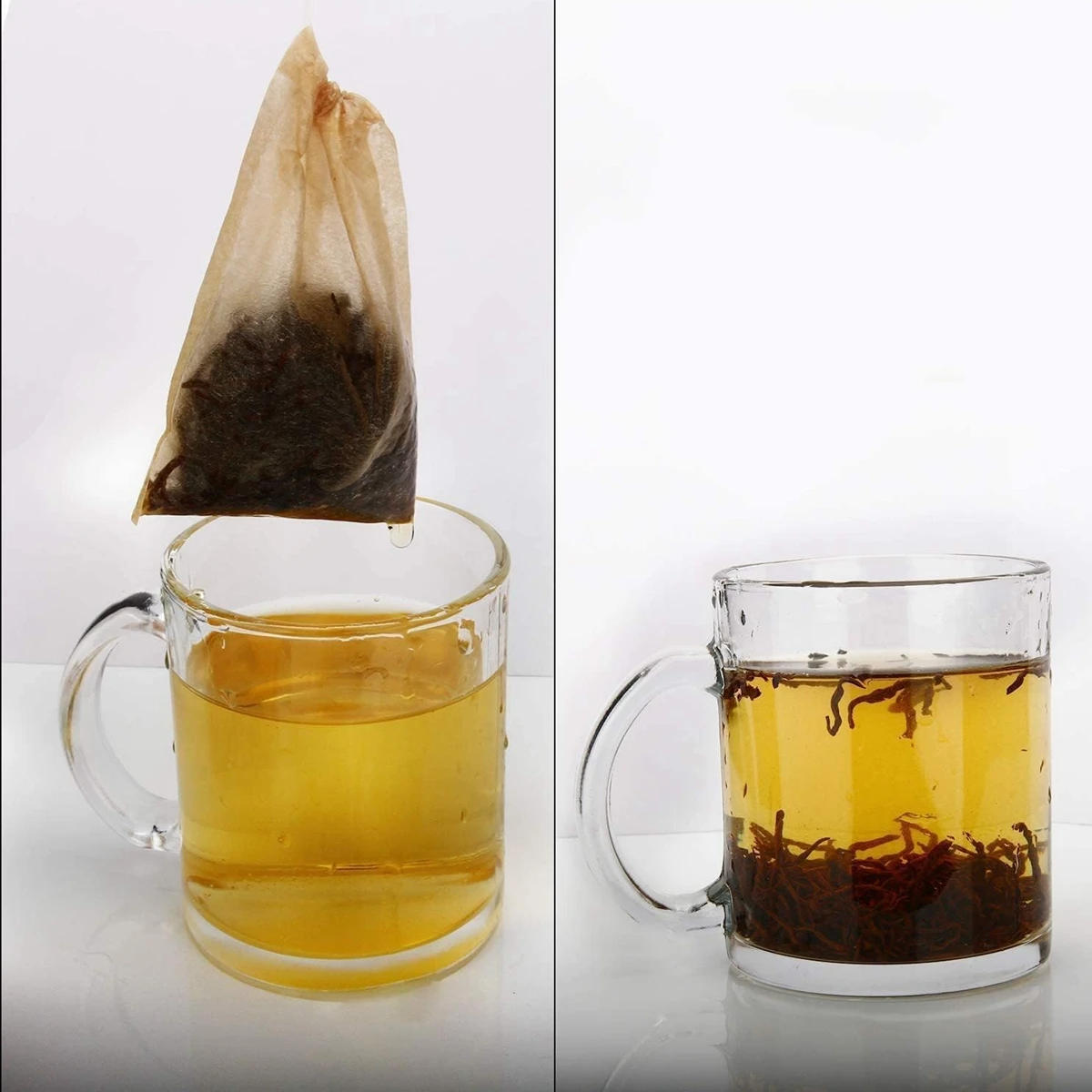 Description Picture 6 of item100pcs Natural Wood Pulp Paper Tea Bags Disposable Tea Filter Empty Tea Bag with Drawstring for Loose Leaf Tea Infuser Teabags