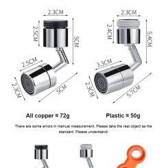 Universal Splash Faucet Spray Head 360 Rotating Tap Filter Water Bubbler Faucet Extender Aerator Kitchen Bathroom Faucet Nozzle