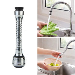 Flexible Bathroom Water Faucet Head° Rotation Extender Replacement Sprayer Shower Kitchen Sink Tap Two Water Outlet Modes