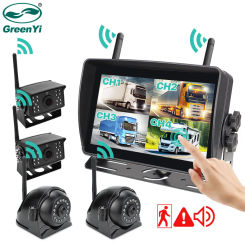 7 Inch BSD Touch Screen Wireless AHD Monitor DVR Record IR Night Vision Reverse Backup 720P Camera 4CH For Truck/Bus/RV/SUV