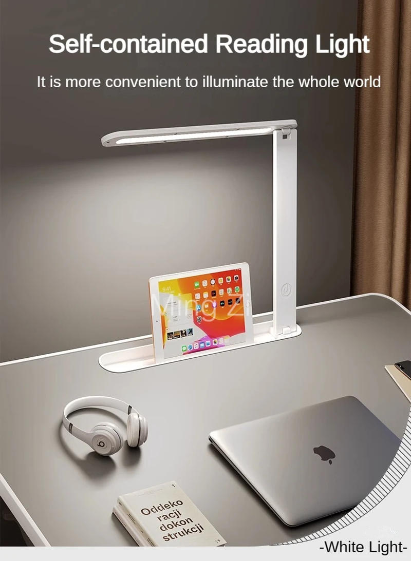 Description Picture 6 of itemFolding Laptop Table, Liftable Bed Table with Light, 5-gear Height Adjustable Computer Desk, Gaming Desk Reading Holder for Home