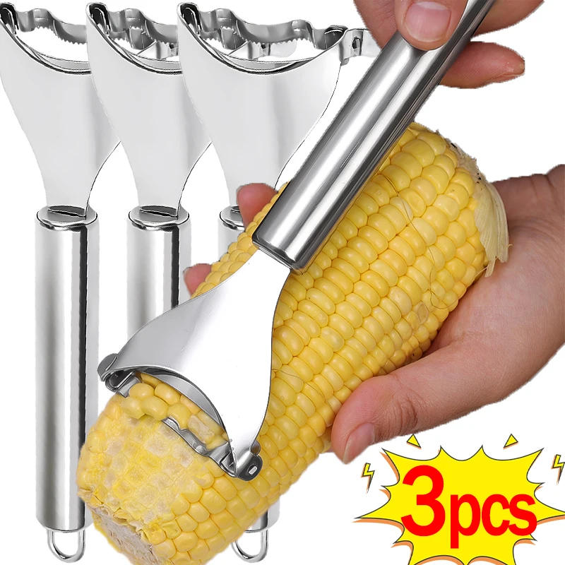 Description Picture 2 of itemStainless Steel Serrated Corn Peeler Corn Shaver Planer Thresher Stripper Cutter Melon Fruit Planer Sheller Kitchen Gadget Tool