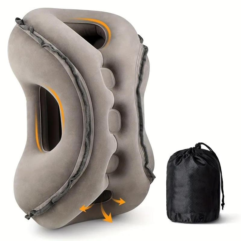 Description Picture 3 of itemMultifunction Inflatable Travel Pillow Travel for Airplane Avoid Neck Shoulder Pain,Support Head,Used Sleeping Rest Neck Pillow