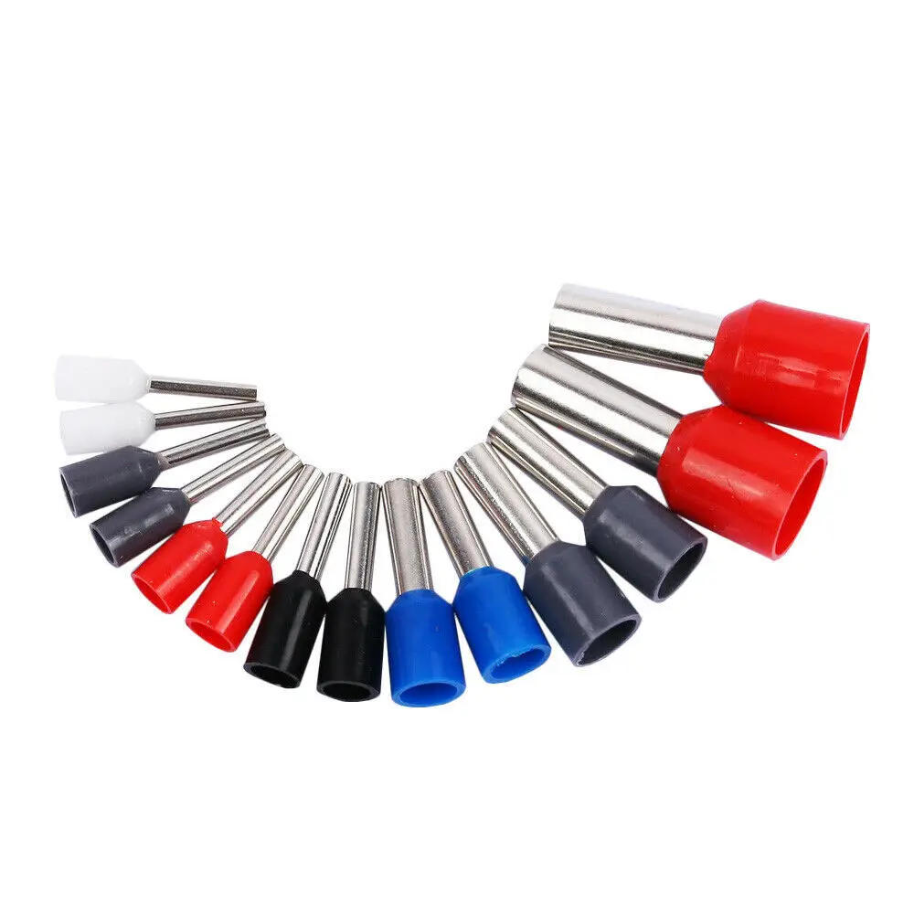Description Picture 5 of item100pcs/Pack E0508 E7508 E1008 E1508 E2508 Insulated Ferrules Terminal Block Cord End Wire Connector Electrical Crimp Terminator