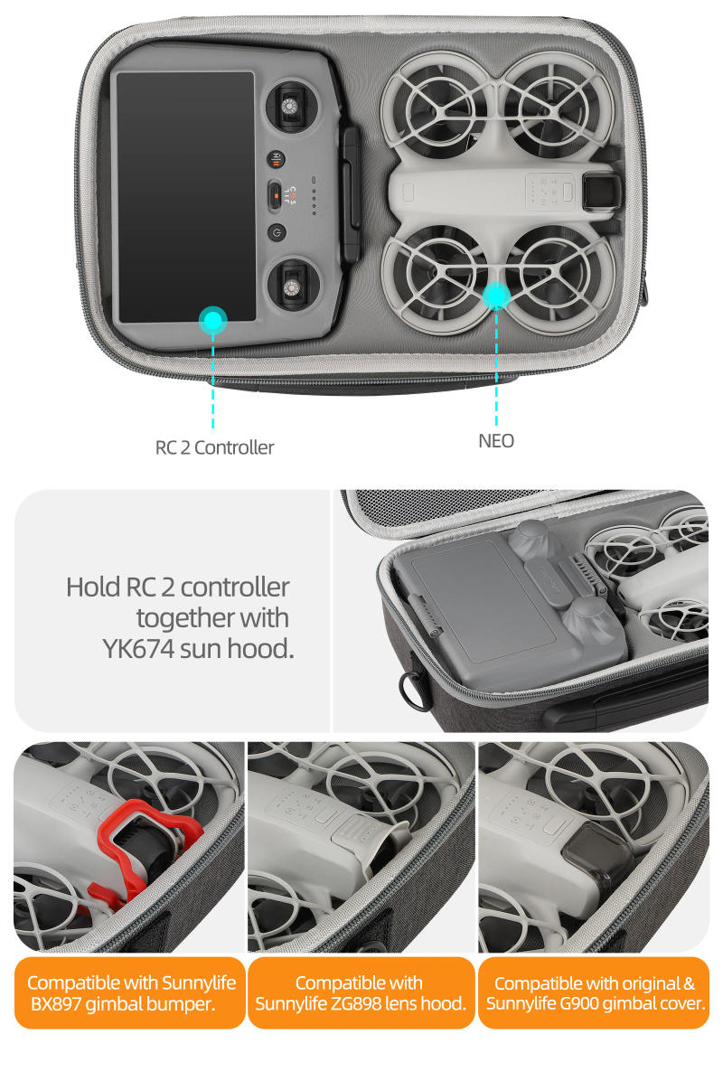 Description Picture 5 of itemFor DJI NEO Pouch For RC 2 Remote Control For DJI NEO Handheld Flight Camera Kit Pack For DJI NEO Protective Case