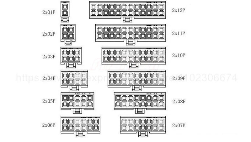 Description Picture 3 of item10pcs 5557 4.2mm Pitch Male Housing Connector Black 2P 4P 6P 8P-24Pin Automotive Wiring Harness Male Shell for PC PCI-E Power