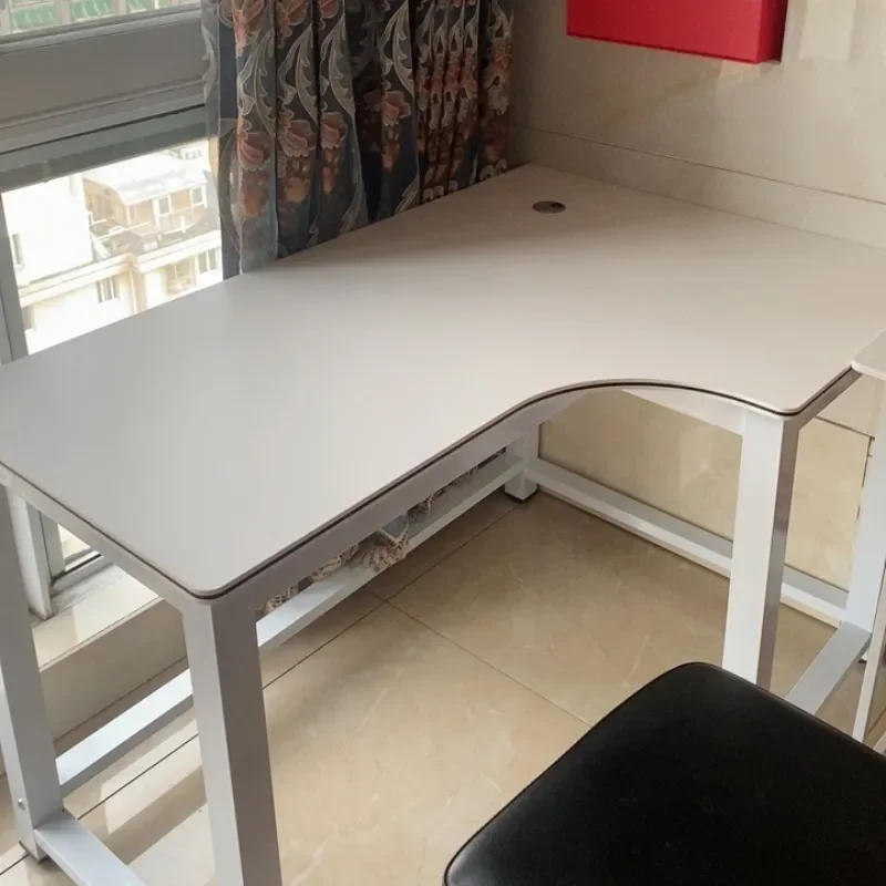 Description Picture 4 of itemCorner Computer Desk Double Desktop Gaming Office Furniture Table Home Corner Desk with Bookshelf Bedroom L-shaped Computer Desk