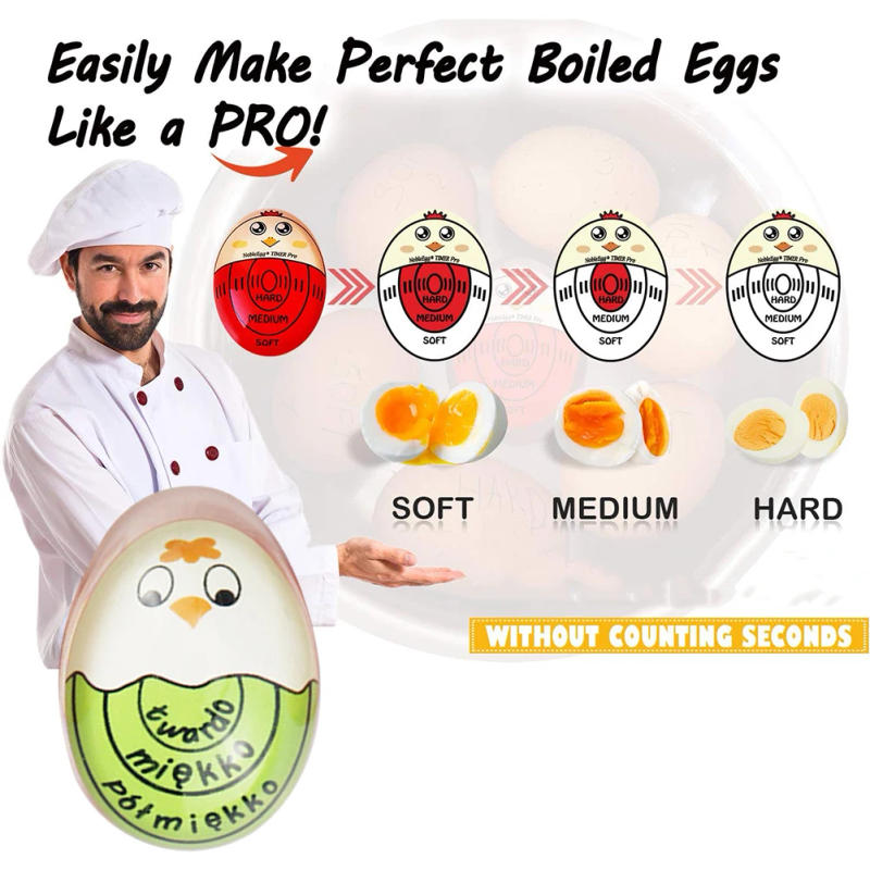 Description Picture 4 of itemColor Changing Boiled Egg Timer Cute Egg Boiling Timer Mini Boiled Egg Alarm Timer Egg Cooking Tools Kitchen Gadgets