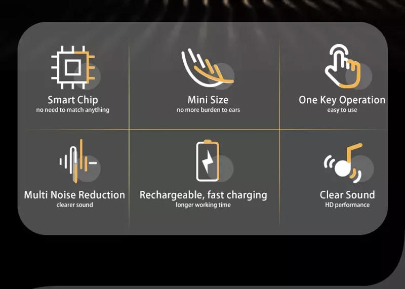 Description Picture 4 of item2024 New Digital Hearing Aid USB Rechargeable Noise Reduce Sound Amplifier Hearing Aids Waterproof Earphone For Deafness