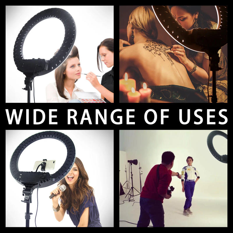 Description Picture 3 of itemFusitu FT-54 LED Ring Light Dimmable Selfie Lamp Stand Phone Holder For Video Live Profissional Photography Lighting kit