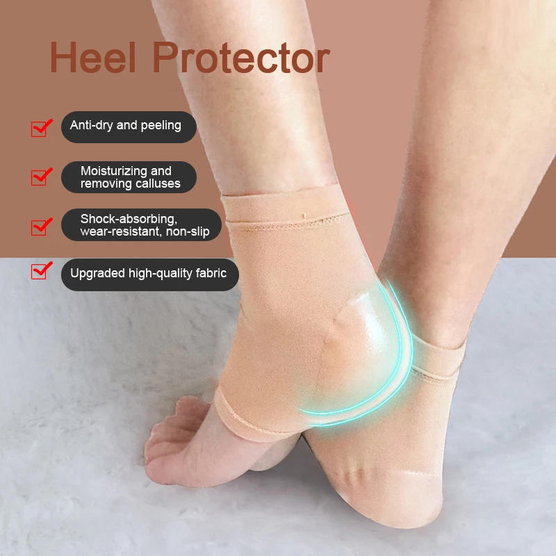 Description Picture 4 of itemSilicone Heel Protector Feet Care Skin Repair Cushion Half-yard Socks for Women Men Heel Cover Relief Heel Pain Reduce Pressure