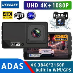 ADAS 4K 2160P Dash Cam BSD WIFI GPS Mini Car DVR Camera Dual Lens Video Drive Recorder Dashcam Registrar Black Box Night Vision