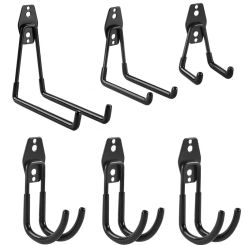 Heavy Duty Metal Hook 5 Size Garage Organizer Hooks Wall Mount Bicycle Hanger Anti-slip Storage Hook For Ladders Garden Tool