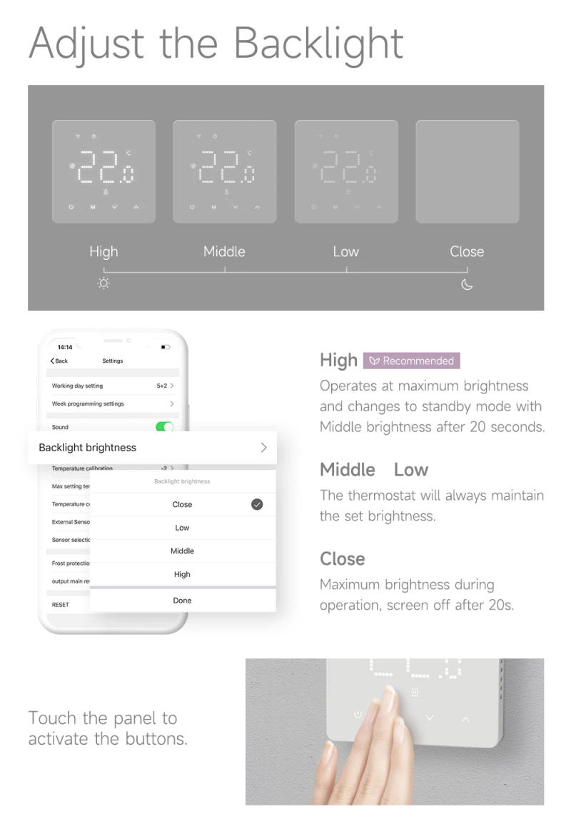Description Picture 5 of itemBeok Tuya Zigbee Thermostat Underfloor Heating Thermoregulator for Water Heating,Gas Boiler with Alexa Google Home Alice