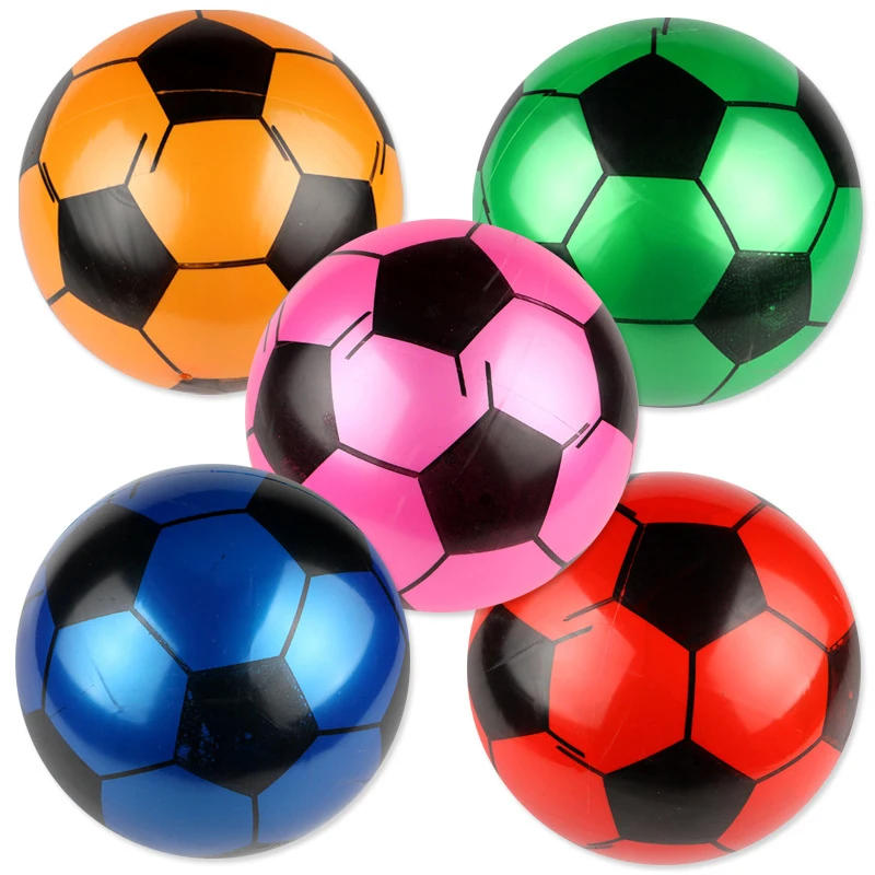 Description Picture 3 of item1PC Children Soccer Ball PVC Inflatable Hand Pat Football Sports Match Elastic Balls New Random Color