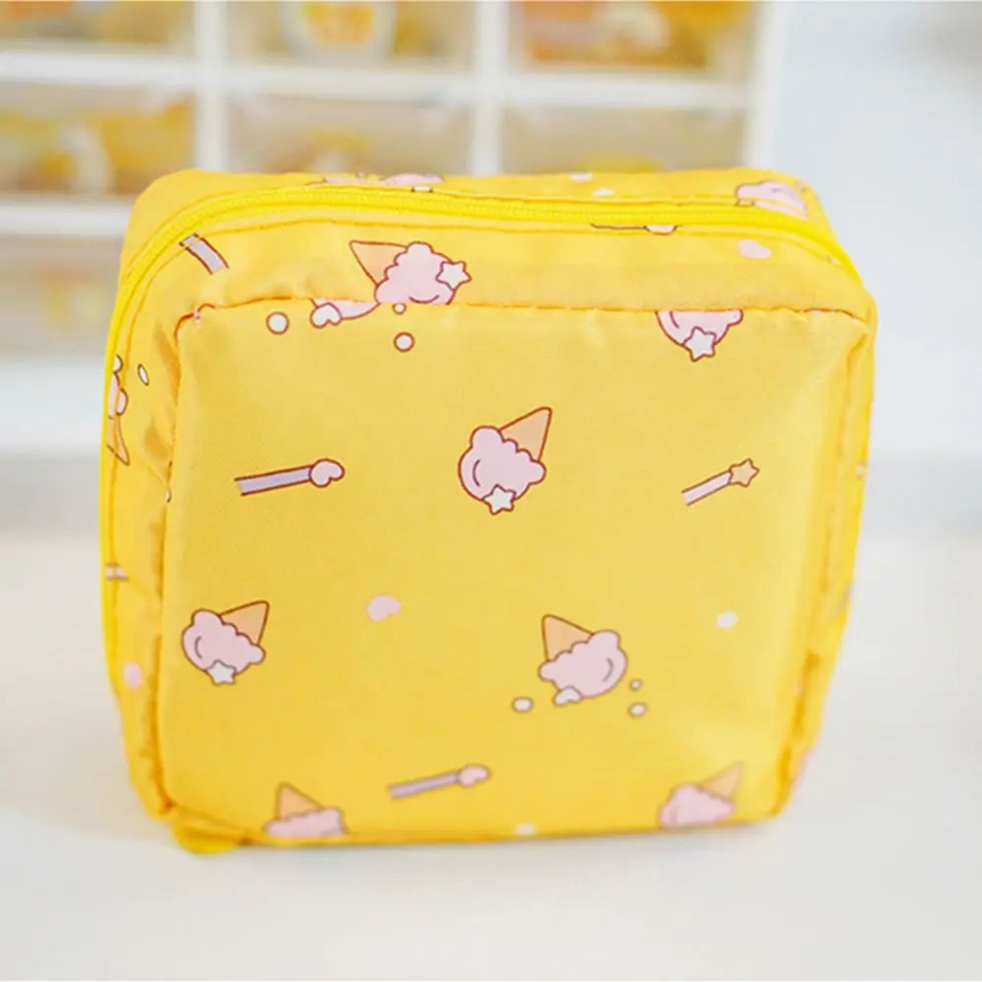 Description Picture 4 of itemNEW portable women's sanitary pads, sanitary tampons, storage style waterproof storage bag, cartoon pattern sanitary pad bag
