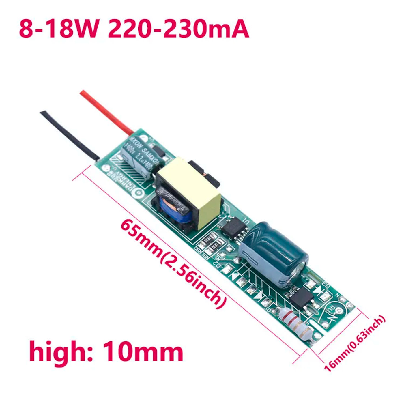 Description Picture 3 of item1PCS LED Driver AC220V 8-18W LED Bulb Light Power 270-280mA Supply Control Lighting Transformers DIY LED Bulb Light Lamp