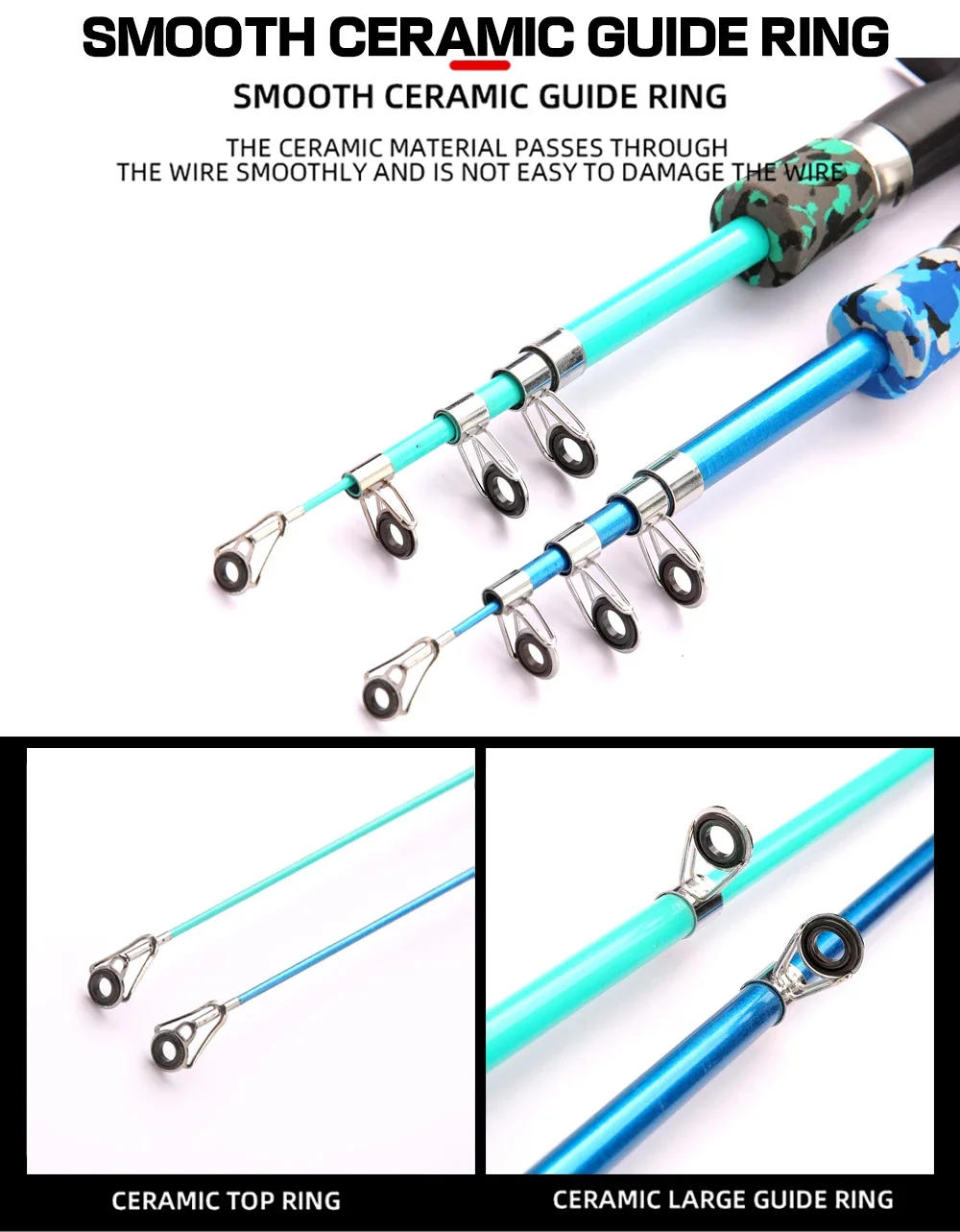 Description Picture 5 of itemLure Fishing Rod 1.3m/1.5M/1.8M Telescopic Spinning/Casting Carbon Fiber Fishing Pole Trout Feeder Carbon Fly Fishing Tackle