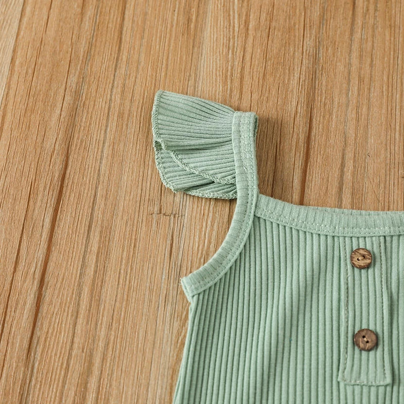 Description Picture 5 of itemKids Girls Pants Suit Casual Party Fly Sleeve Romper Tops Rainbow Short Trousers Headband