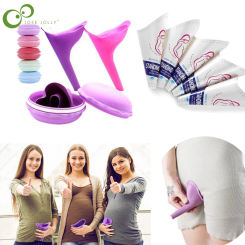 Outdoor Travel Camping Portable Female Women Urinal Urinal Soft Silicone / Disposable  Paper Urination Device Stand Up & Pee DDJ