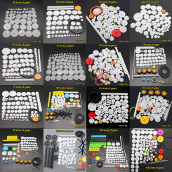 58/72/81/106 Styles Toothed Wheels Packages Plastic Kit Pulley Belt Shaft Worm Crown Motor Gear Assembly 0.5M Gear Rack DIY Toy