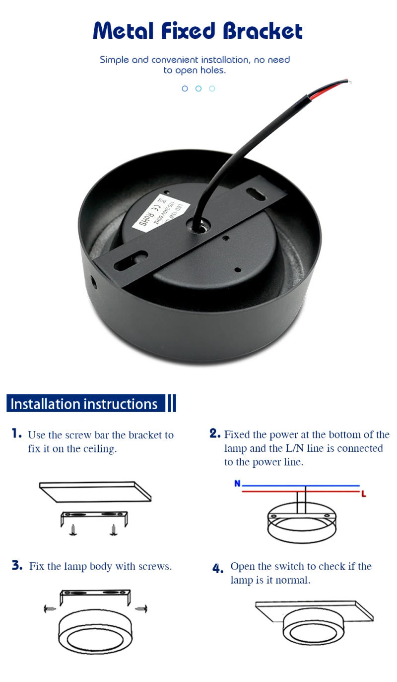 Description Picture 5 of itemLed Downlight 9W 12W 15W 18W AC 220V 230V Ceiling Light Surface Mount Down Light Round Led Panel Light Spotlight Lighting