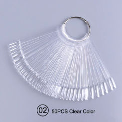 32/50/160 Tips Clear Nail Swatches Color Card Display Chart Gel Polish Template Nail Art Sample Stand Acrylic Palette NFA23-1