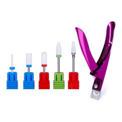 Electric Manicure Set: Professional Quality with Cuticle Grinding Heads, Ideal for Nail Care, Includes 5 Ceramic Nail Drill Bits