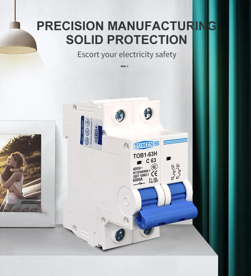 Description Picture 5 of item2P AC MCB TOB1-63 C type 230/400V~ 50HZ/60HZ Mini Circuit breaker 6A 10A 16A 20A 25A 32A 40A 50A 63A