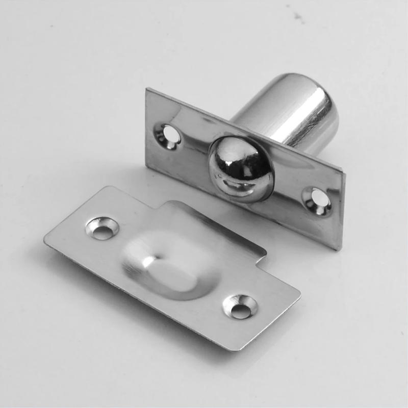 Description Picture 4 of itemDruable Door Catch Roller Ball 1x Copper Keep Plate Mortice Solid Spring Stainless Steel Strong For Wooden Doors