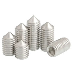 100pcs Cone All Cup Point Grub Screw M3 M4 M5 M6 A2 304 Stainless Steel Set Screw Bolt DIN914 Hex Hexagon Socket Set Screw