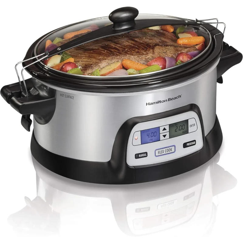 Description Picture 2 of itemPortable Programmable Slow Cooker, Dishwasher Safe Crock, 6 Qt, Dual Digital Timer/2 Heat Settings, Lid Lock