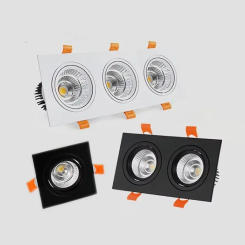 Square Dimmable Recessed LED Downlights Ceiling Lamp 7W 9W 12W AC110/220V Hotel Office Home Indoor Lighting Aluminum lamp body