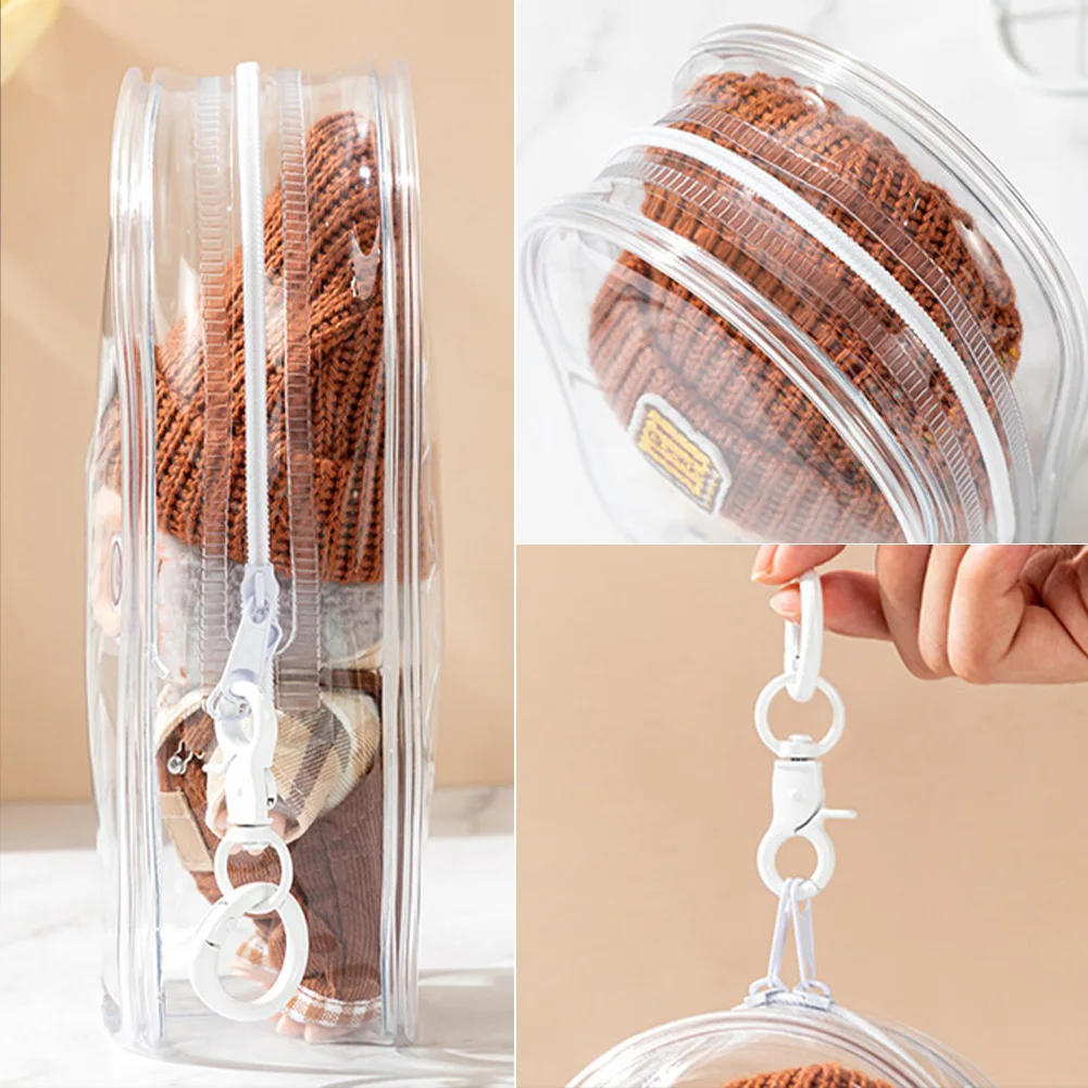 Description Picture 5 of itemDoll Mystery Box Storage Case Anime Ornaments Organizer Box Square Plush Dolls Display Bag With Keychain 19.5*10.5*5cm