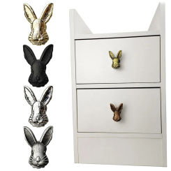Rabbit Shape Zinc Alloy Furniture Handle Door Knobs Handles For Children\' Room Furniture Decor Rabbit Cabinet Pulls
