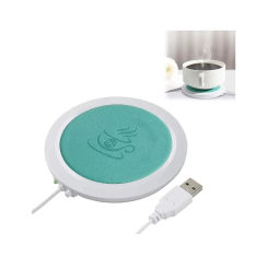 USB Coffee Cup Heater Milk Tea Water PU Leather Heating Mats Temperature Adjustable Hot Drink Warmer Plate For Famliy Gift
