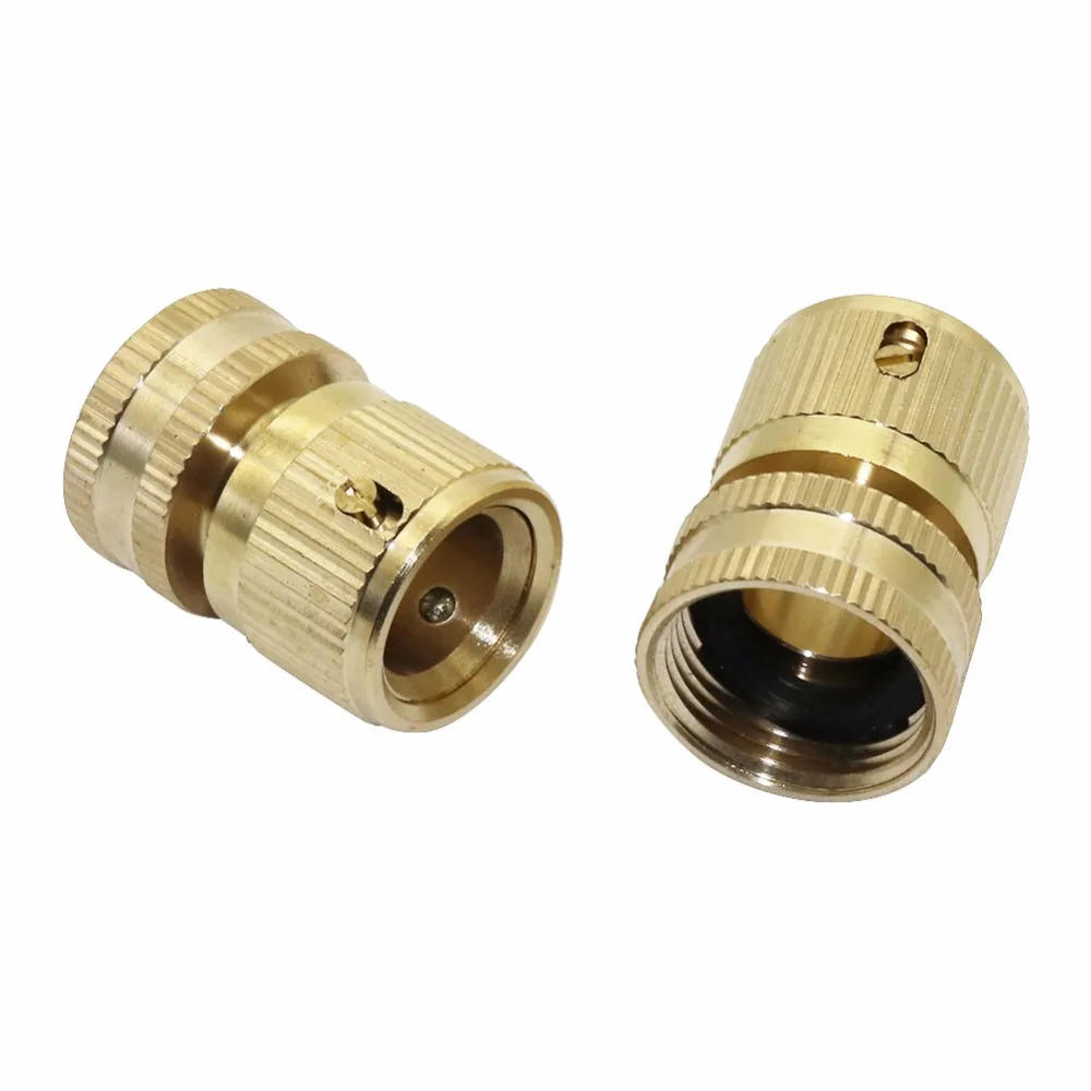 Description Picture 6 of item1 Pcs 3/4 Inch Male Female Thread Copper Quick Connector Garden Water Connection Accessories Car Washing Pipe Fittings