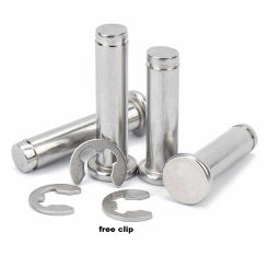 1/5pc M3 M4 M5 M6 M8 M10 M12 A2 Stainless Steel Flat Head Bearing Cylindrical Positioning Axis Roll Dowel Pin With Shaft Circlip
