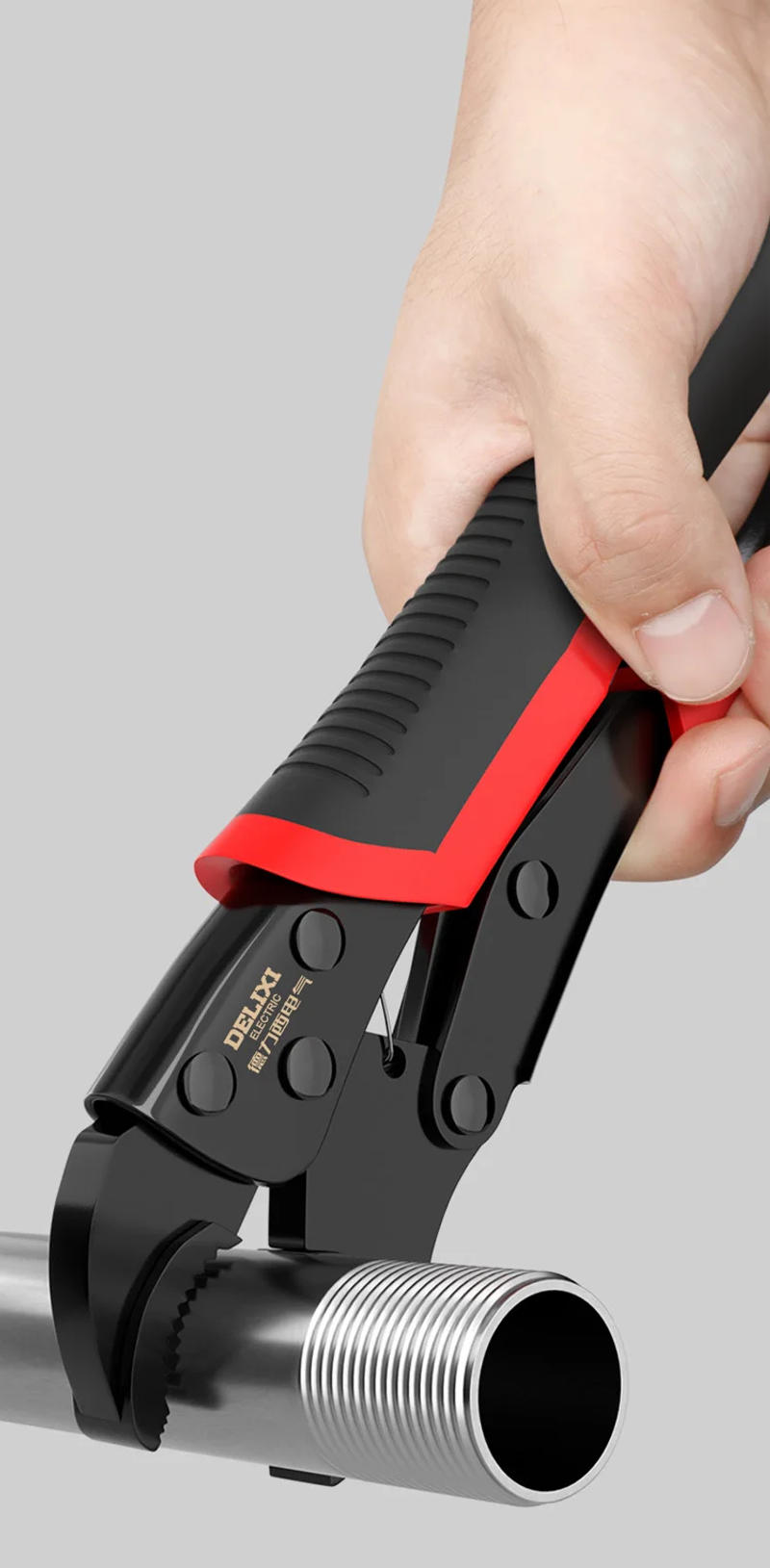 Description Picture 4 of itemDELIXI ELECTRIC Lock Pliers 7-Inch Round/straight Universal Pressure Pliers Industrial-Grade Multifunctional Pliers