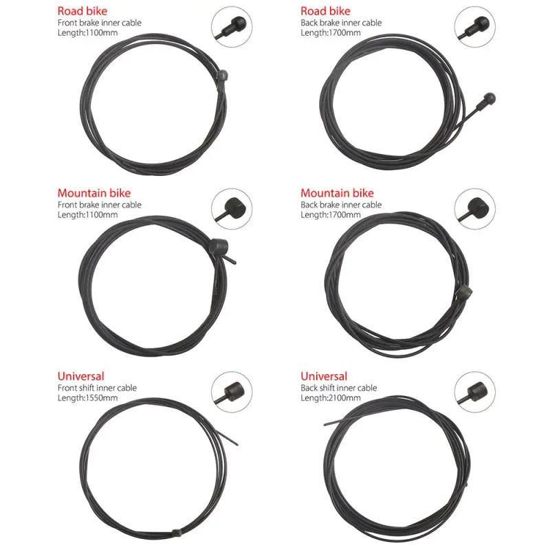 Description Picture 2 of itemFront Rear Coated Bike Accessories Deraillleur Line Brake Inner Wire Cable Core Speed Shlfting