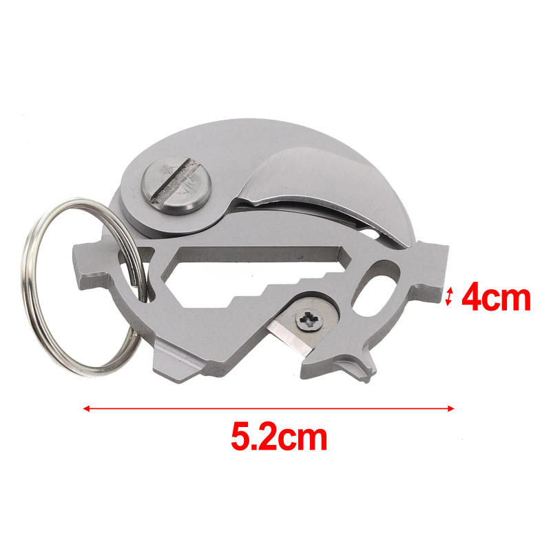 Description Picture 6 of itemMultifunctional Coin Keychain Wrench Pendant Pocket Metal Multi Card Tool Stainless Steel Outdoor Camping Accessories