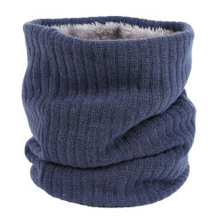 Unisex Winter hiking cycling Scarf Fleece Lined Knitted Scarf Neck Warmer Chunky Soft Double-Layer Loop Circle Scarves Women Men