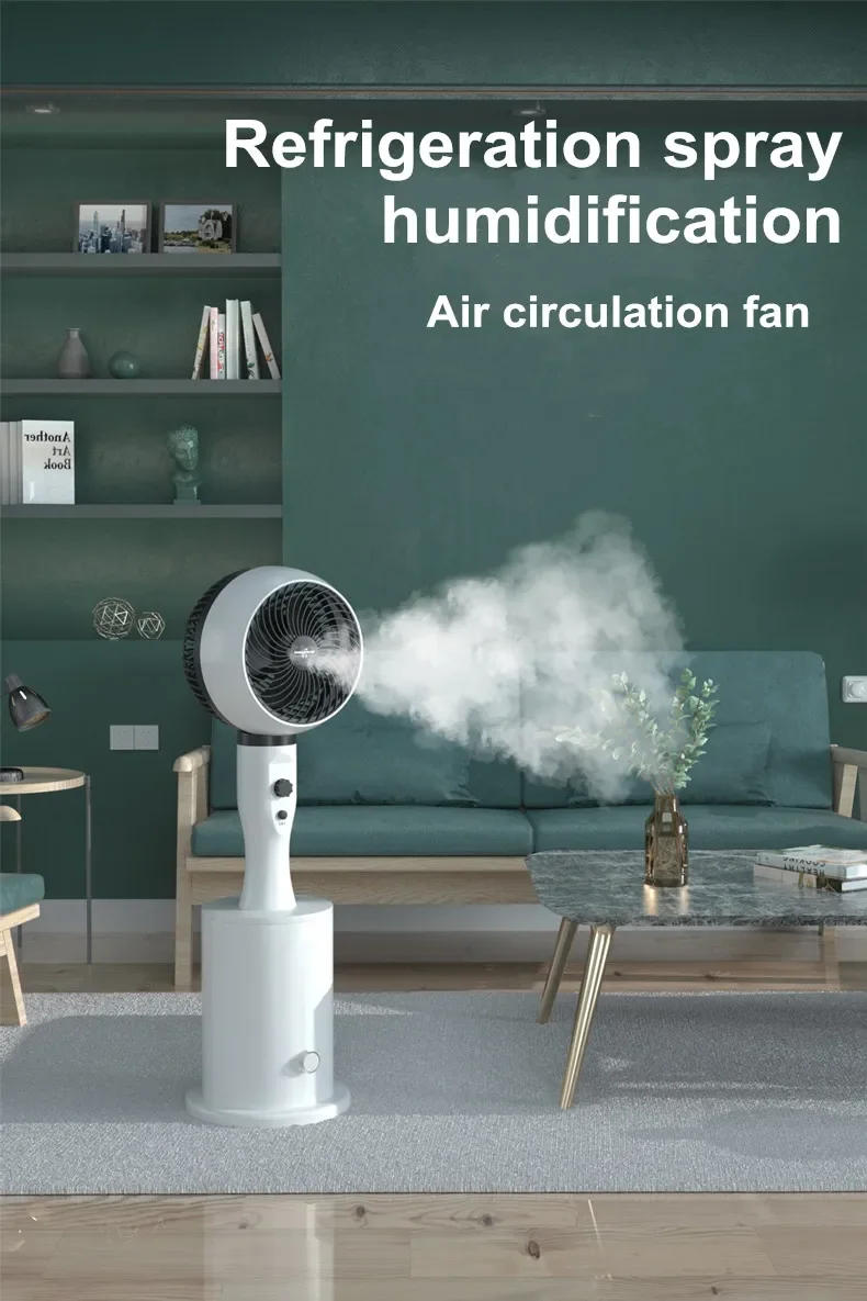 Description Picture 2 of itemFresh Air FanWater-cooled Spray Humidifying Air Circulating Fan Electric Fan Office Mute Large Wind Floor Fan 50 3D Printing Whi