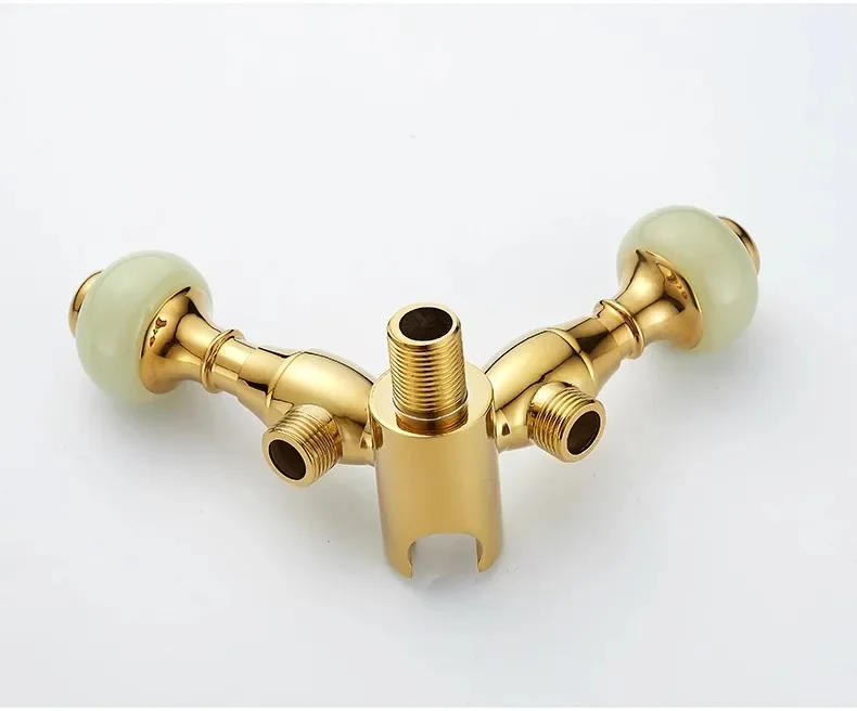 Description Picture 6 of itemNew Wall Mounted Toilet Bidet Sprayer Set Brass Double Use Bathroom High Pressure Gun Gold Marble Handle