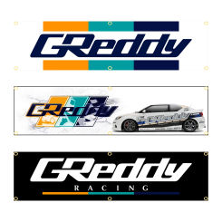 60X240cm Greddy Banner Flag Polyester Printed Garage or Outdoor Decoration Tapestry
