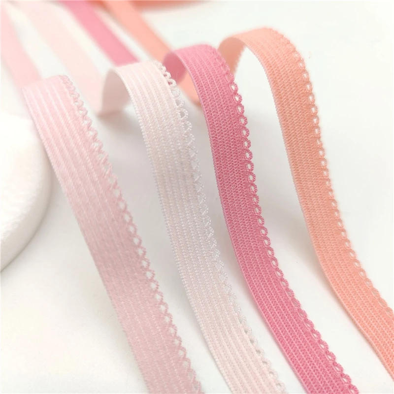 Description Picture 2 of item5yards/Lot 10mm Lace Elastic Ribbon Fold Over Spandex Elastic Band For Sewing Lace Trim Waist Band Garment Accessory