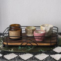 Solid Wood Restaurant Hotel Paper Towel Holder American Home Square Kitchen Tabletop Storage Rack Paper Towel Holder