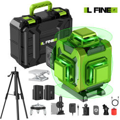 Lfine 4D 16 Lines Laser Levels with Tripod and Suitcase Horizontal And Vertical 360°Self-leveling Professional Laser Level Tool