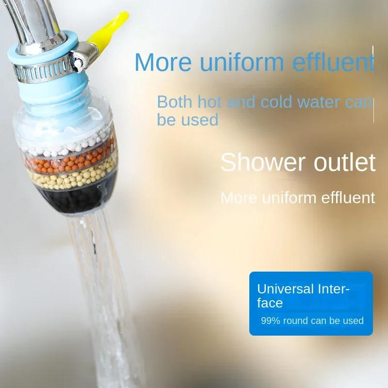 Description Picture 2 of item6 Layers Water Filter Tap Purifier Medical Stone Coconut Charcoal Nozzle For Faucet Kitchen Accessories Household Water Filter