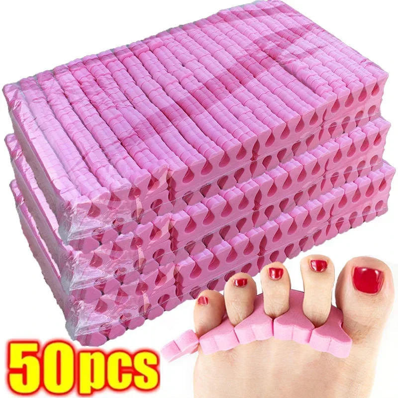 Description Picture 3 of item50pcs Colorful Sponge Finger Toe Separators Nail Polish Feet Care Toe Separators Manicure Pedicure Nail Art Tool Bulk Wholesale